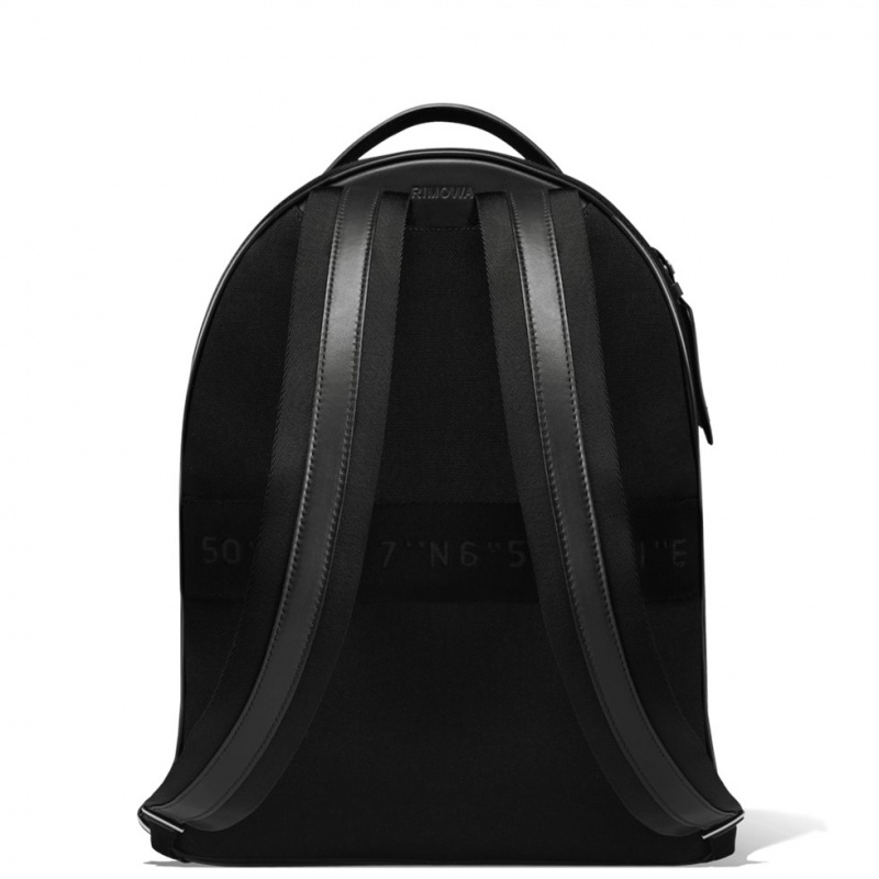 Rimowa Backpack Medium in Leder & Canvas Rucksack Schwarz Sale Deutschland AJQZX-8197