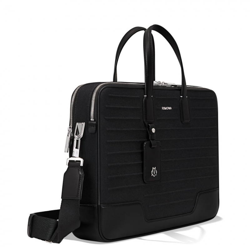 Rimowa Briefcase in Leder & Canvas Aktentasche Schwarz Sale Deutschland DFYIX-3548