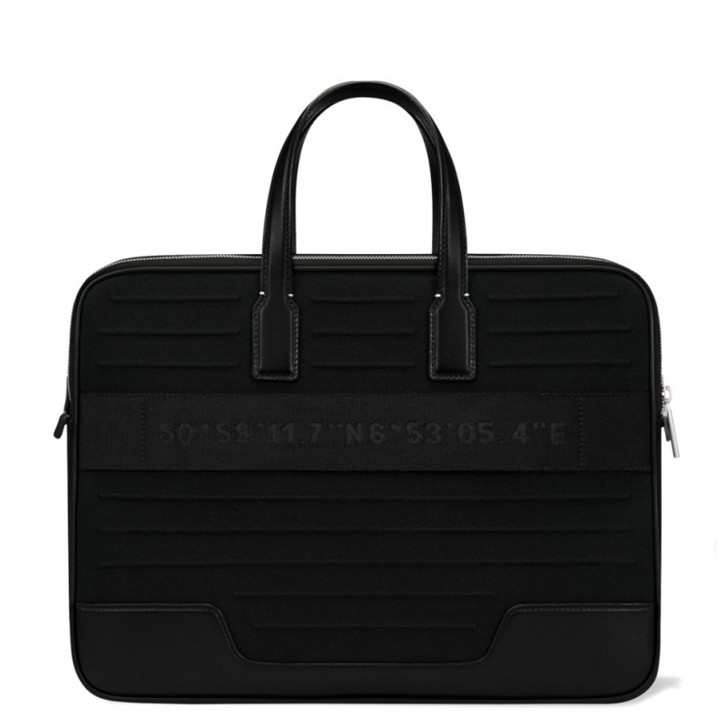 Rimowa Briefcase in Leder & Canvas Aktentasche Schwarz Sale Deutschland DFYIX-3548