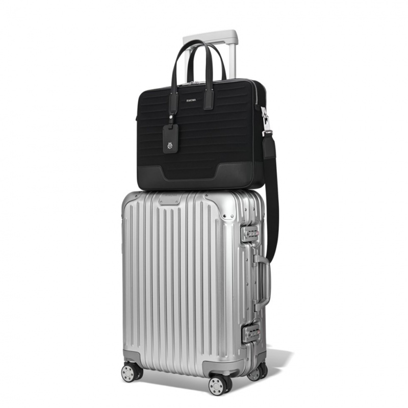 Rimowa Briefcase in Leder & Canvas Aktentasche Schwarz Sale Deutschland DFYIX-3548