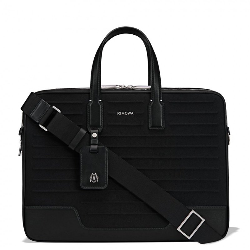 Rimowa Briefcase in Leder & Canvas Aktentasche Schwarz Sale Deutschland DFYIX-3548