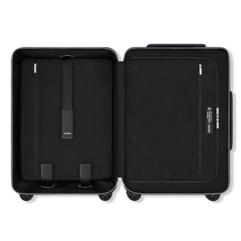 Rimowa Distinct Cabin Leder Carry-On Koffer Navy Blau Sale Deutschland AUQVN-8206