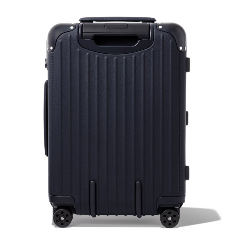 Rimowa Distinct Cabin Leder Carry-On Koffer Navy Blau Sale Deutschland AUQVN-8206