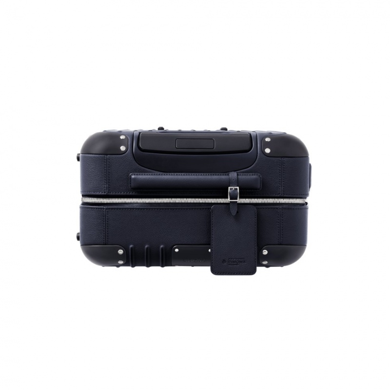 Rimowa Distinct Cabin Leder Carry-On Koffer Navy Blau Sale Deutschland AUQVN-8206