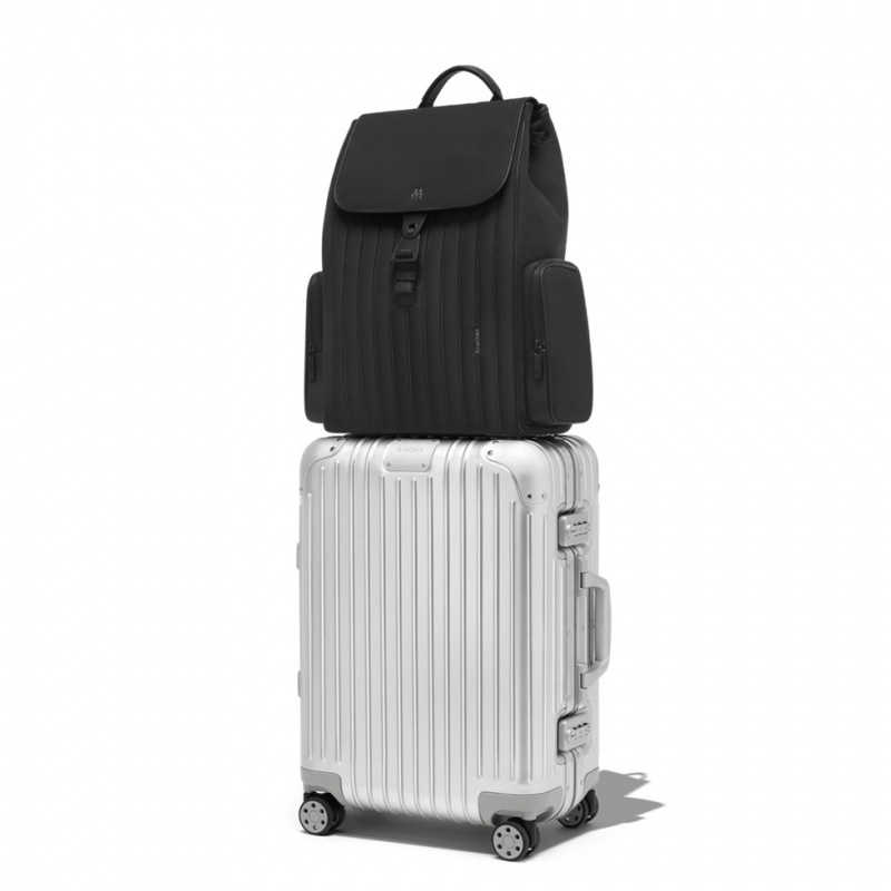 Rimowa Flap Large in Nylon and Leder Rucksack Schwarz Sale Deutschland YAWCV-5908