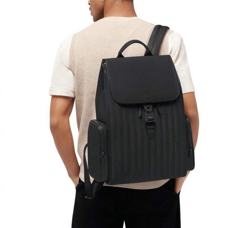 Rimowa Flap Large in Nylon and Leder Rucksack Schwarz Sale Deutschland YAWCV-5908