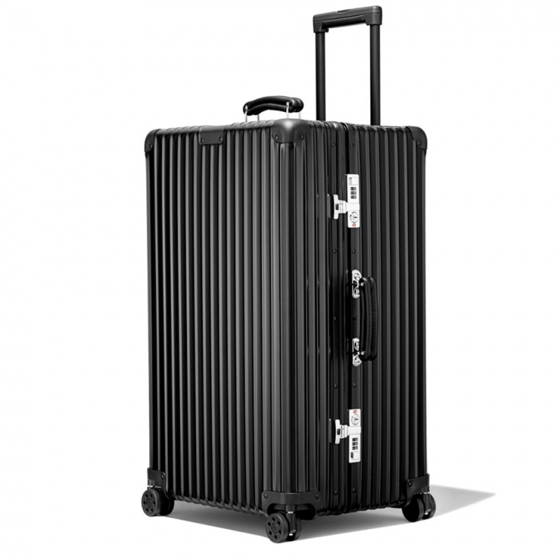 Rimowa Klassische Trunk Large Aluminum Koffer Schwarz Sale Deutschland ESHAN-0143