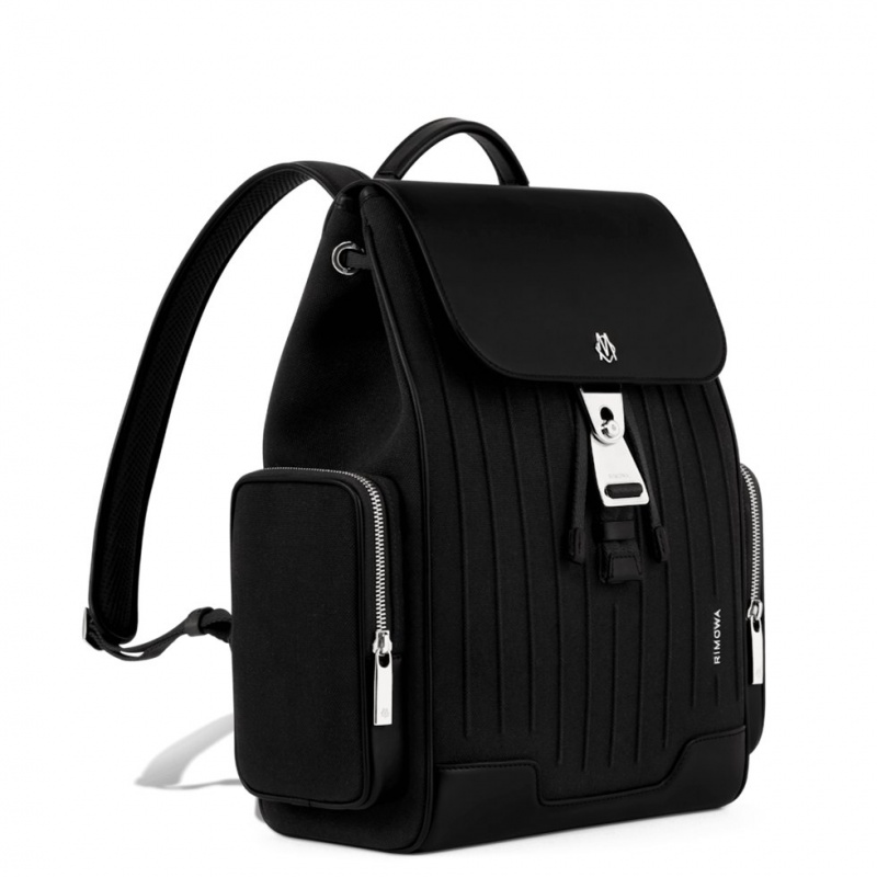 Rimowa Never Still Small Flap in Leder & Canvas Rucksack Schwarz Sale Deutschland KBGPX-9412