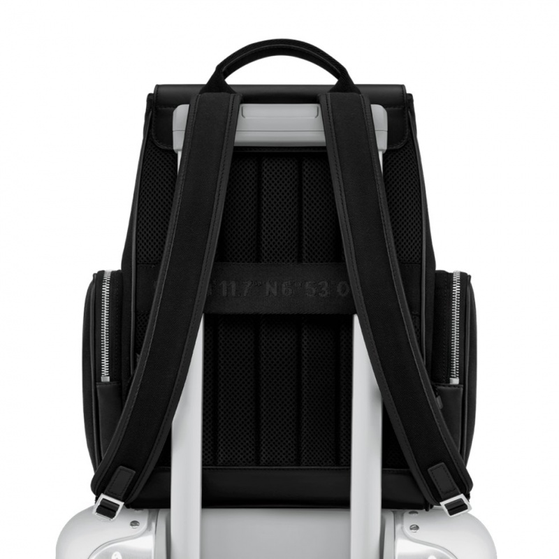 Rimowa Never Still Small Flap in Leder & Canvas Rucksack Schwarz Sale Deutschland KBGPX-9412