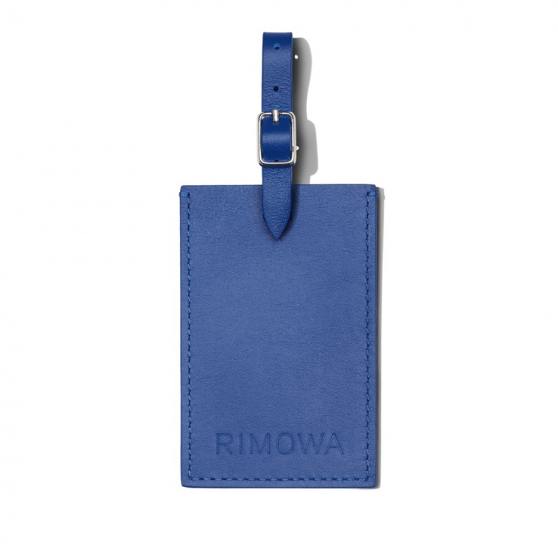 Rimowa Ocean Blue Personalized Leder Luggage Tags Blau Sale Deutschland ZDJOA-8945