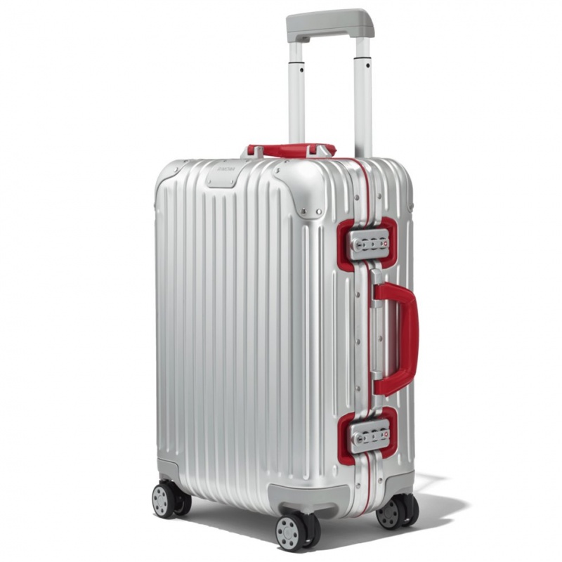 Rimowa Original Cabin Twist in Silver & Red Koffer Rot Sale Deutschland ZUBFN-6034