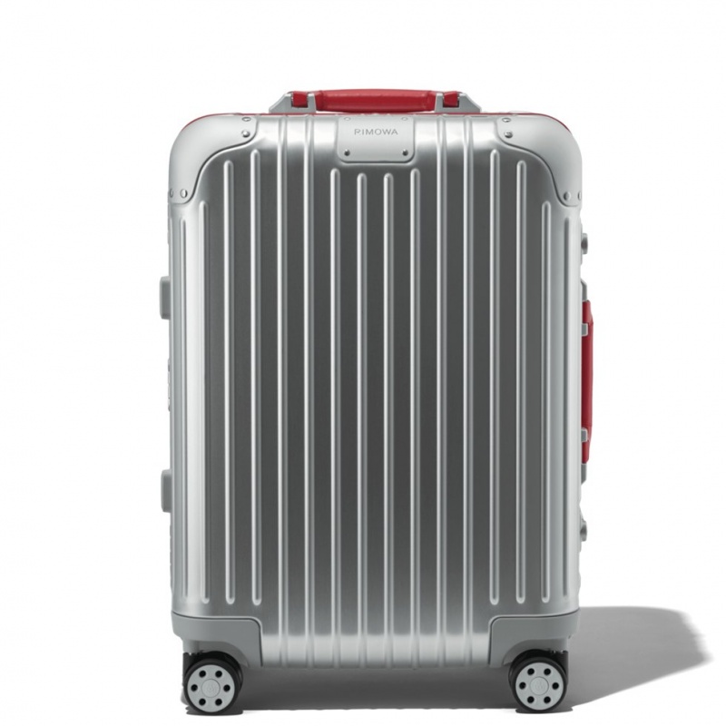 Rimowa Original Cabin Twist in Silver & Red Koffer Rot Sale Deutschland ZUBFN-6034