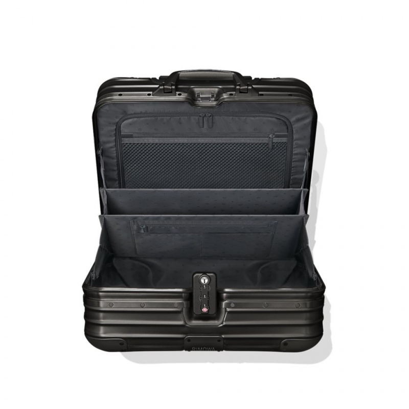 Rimowa Original Compact Wheeled Briefcase in Aluminum Koffer Schwarz Sale Deutschland AYEBJ-7586