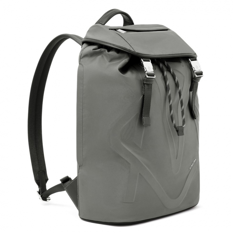 Rimowa Signature Flap in ECONYL® Nylon Rucksack Grau Sale Deutschland BXVAD-3078