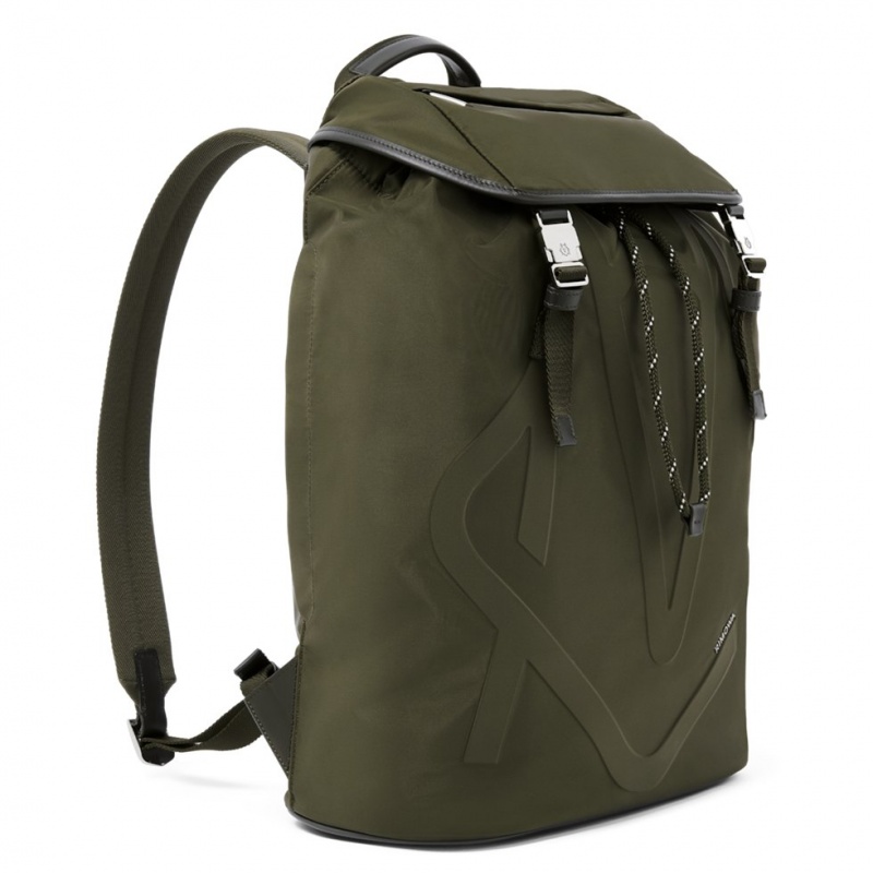 Rimowa Signature Flap in ECONYL® Nylon Rucksack Khaki Grün Sale Deutschland JTWIZ-5687