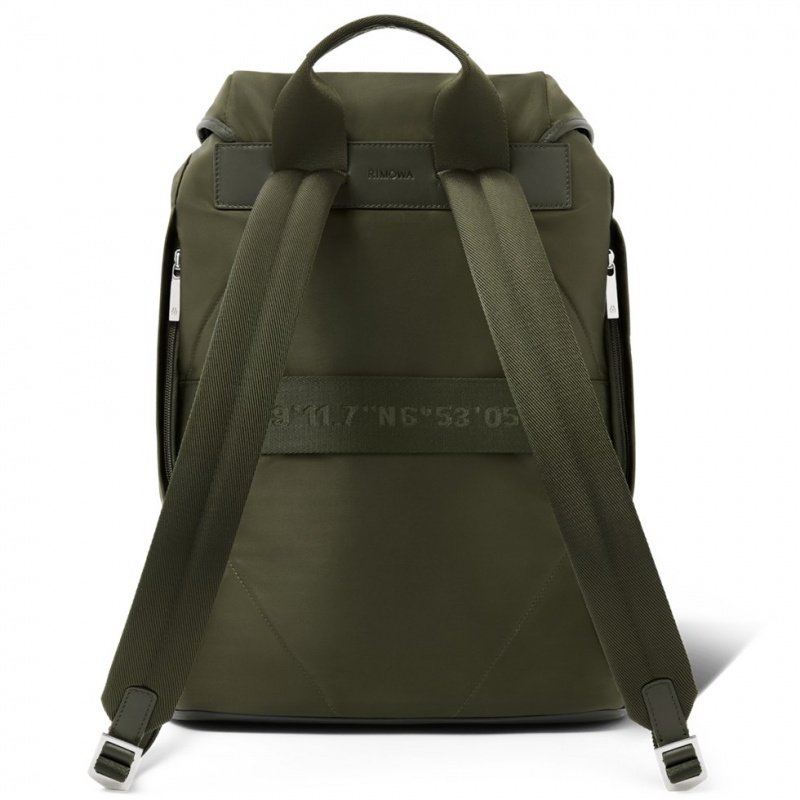 Rimowa Signature Flap in ECONYL® Nylon Rucksack Khaki Grün Sale Deutschland JTWIZ-5687