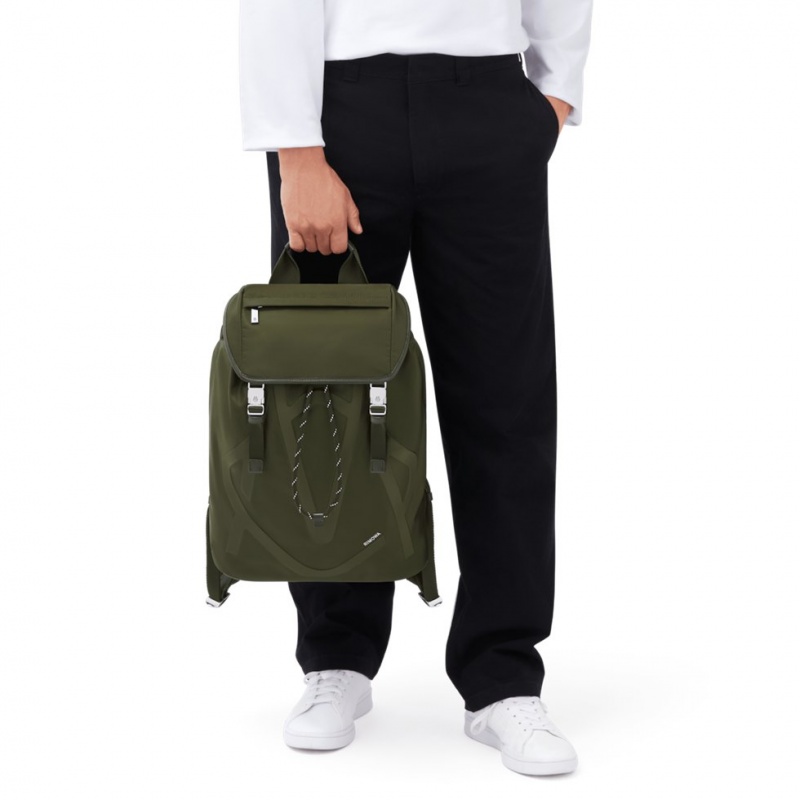 Rimowa Signature Flap in ECONYL® Nylon Rucksack Khaki Grün Sale Deutschland JTWIZ-5687