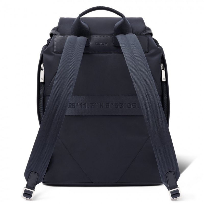 Rimowa Signature Flap in ECONYL® Nylon Rucksack Navy Blau Sale Deutschland GSRYL-7401