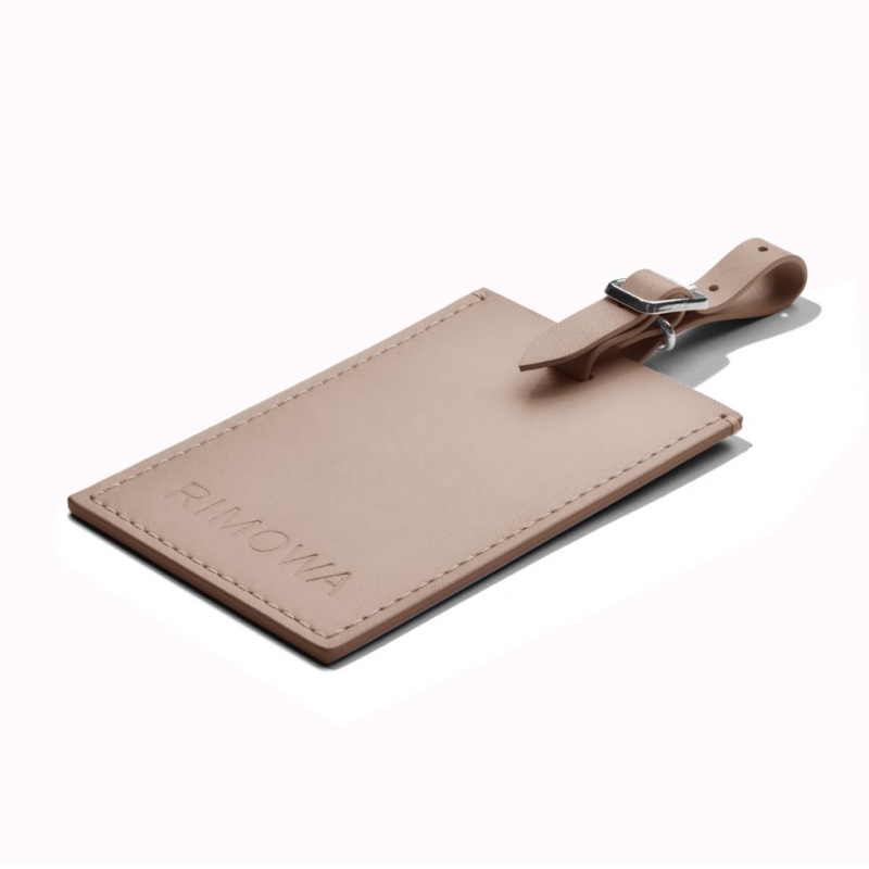 Rimowa Taupe Personalized Leder Luggage Tags Grau Braun Sale Deutschland USGRV-2897